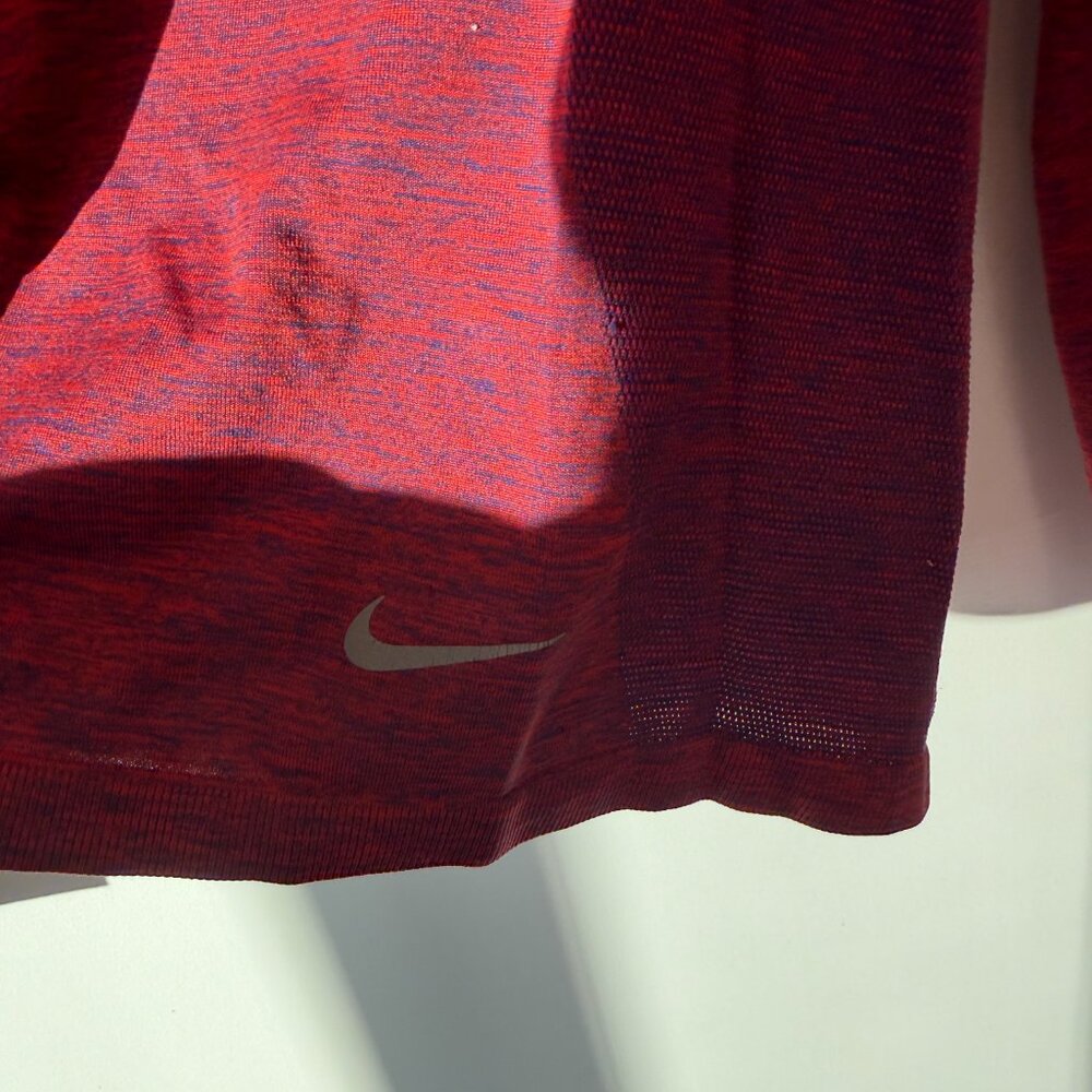 Nike Women's DriFit Knit Half Zip Element Running Long Sleeve TShirt, Red,Medium - Picture 6 of 6